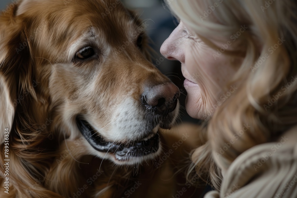 Closeup of Therapy Dog in Emotional Wellness Session