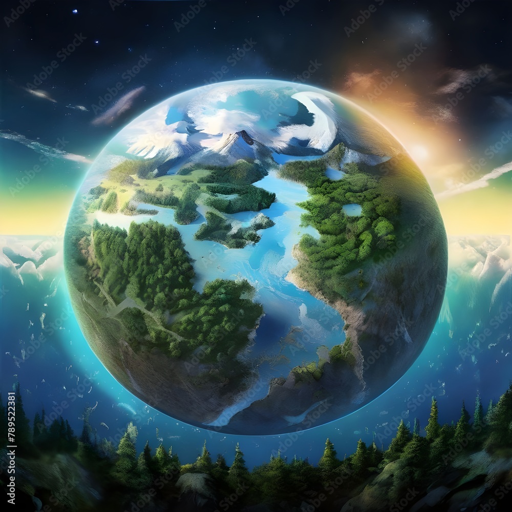 illustration of an earth illustration of an earth