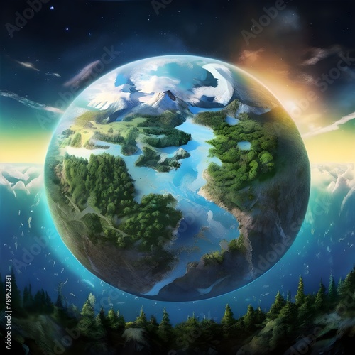 illustration of an earth
