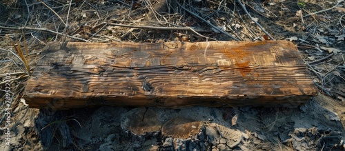 the base of Saki Shimasu Ohno's wooden plank photo