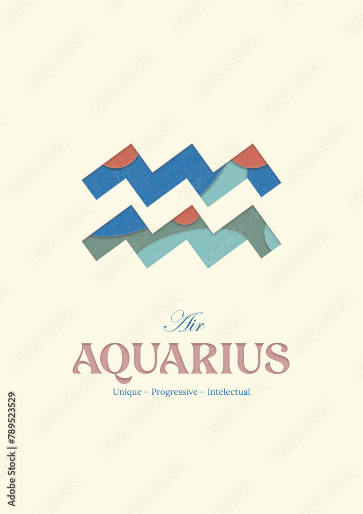 Aquarius Zodiac Sign illustration Aquarius Zodiac Sign illustration