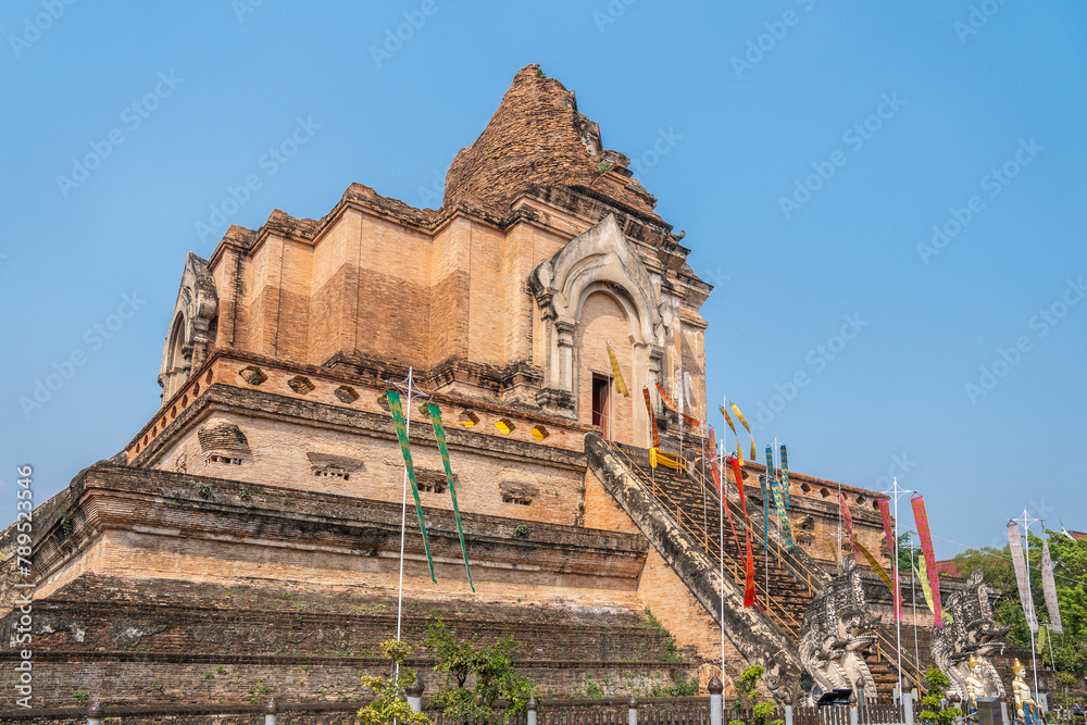 Chedi Luang Temple, Chiang Mai, Thailand, Magnificent architecture of Asia Chedi Luang Temple, Chiang Mai, Thailand, Magnificent architecture of Asia
