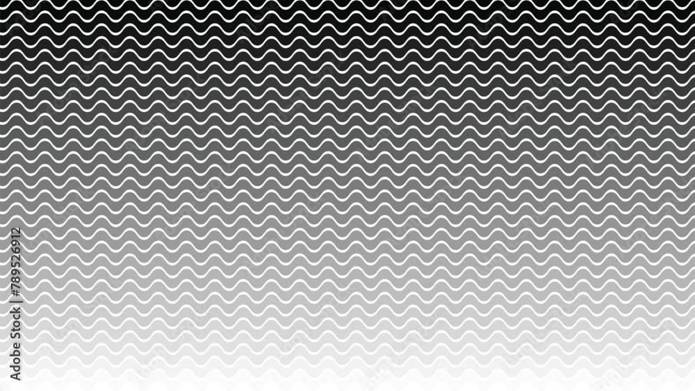 Wave pattern black and white background texture for fashion fabric style