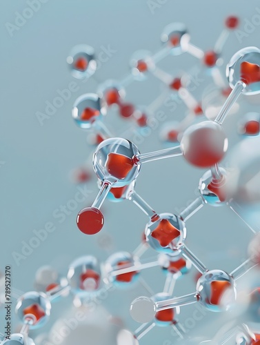 Minimalist 3D Rendered of Insulin Molecule's Basic Structure