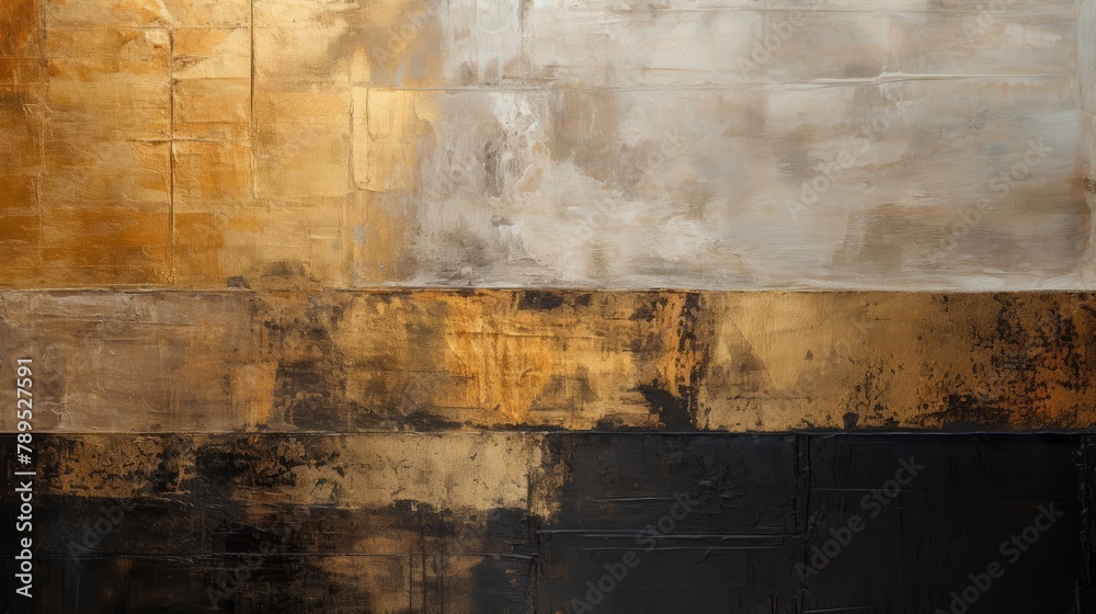 Fototapeta premium Abstract artistic background. Golden texture. Freehand oil painting. Oil on canvas. Brushstrokes of paint. modern Art. Prints, wallpapers, posters, cards, murals, rugs, hangings, prints