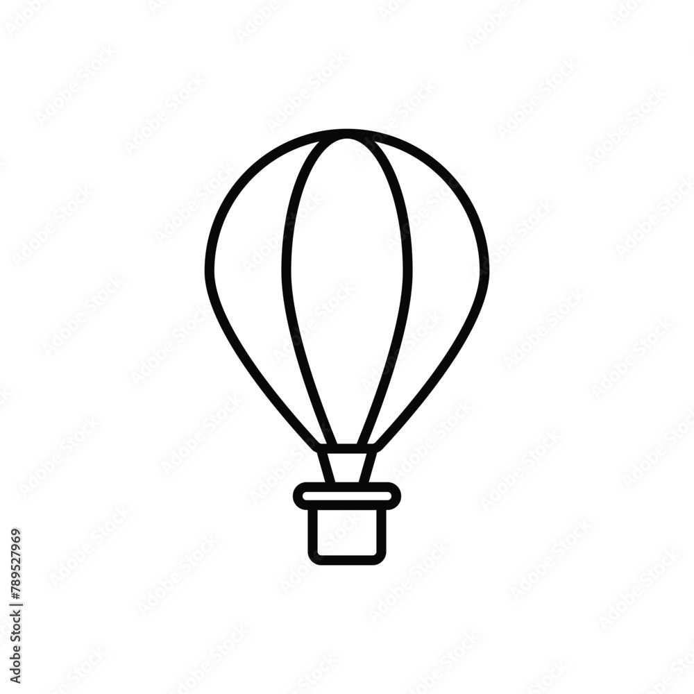 Hot Air Balloon icon design with white background stock illustration Hot Air Balloon icon design with white background stock illustration