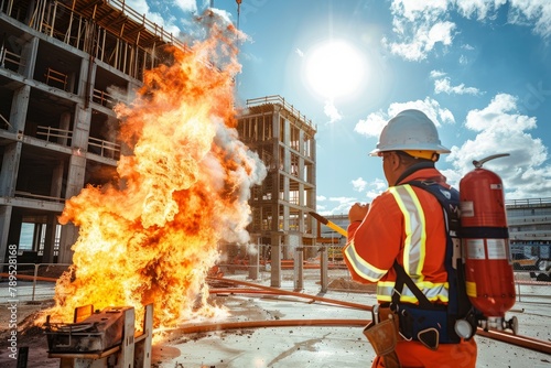 Emergency Preparedness Fire Drill at Construction Site