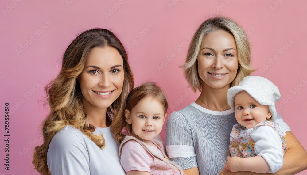 Matki trzymające na rękach dzieci. Tło na Dzień Matki Matki trzymające na rękach dzieci. Tło na Dzień Matki