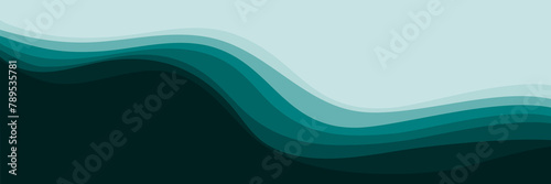 Smooth gradient wave pattern minimalist vector illustration good for web banner, ads banner, booklet, wallpaper, background template, and advertising