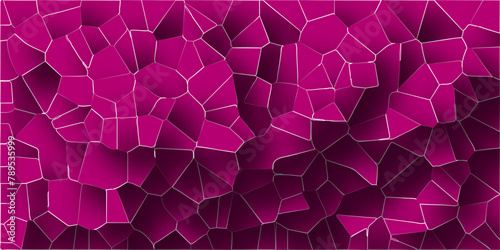 Voronoi diagram broken glass quartz crystal retro tyles geometric pattern vintage abstract background.