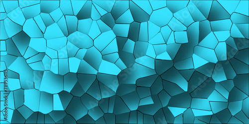Voronoi diagram broken glass quartz crystal retro tyles geometric pattern vintage abstract background.