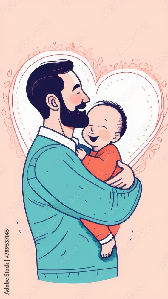 A man is holding a baby in his arms. The baby is wrapped in a blanket A man is holding a baby in his arms. The baby is wrapped in a blanket