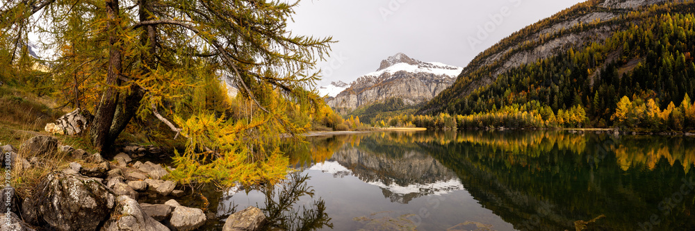 Lac de Derborence in autumn Switzerland Lac de Derborence in autumn Switzerland