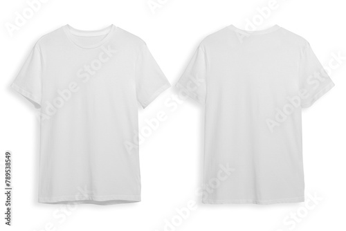 White t-shirts mockup png on transparent background
