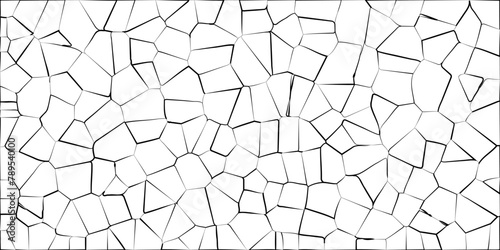 Voronoi diagram broken tiles geometric retro pattern quartz crystal seamless pattern vintage background.