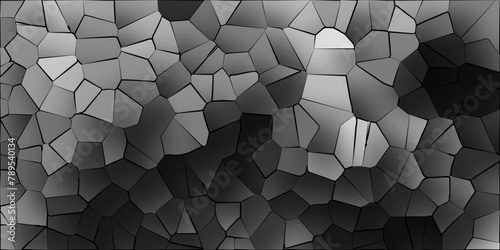 Voronoi diagram broken tiles geometric retro pattern quartz crystal seamless pattern vintage background.