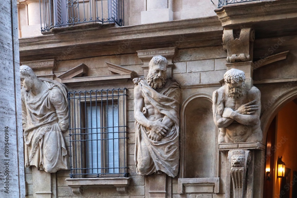 detail of the facade of the cathedral of st mary