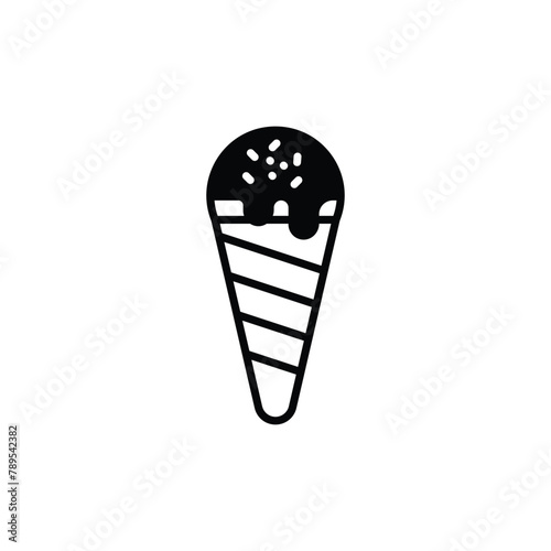 Ice Cream icon design with white background stock illustration