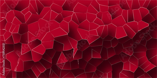 Voronoi diagram broken tiles geometric retro pattern quartz crystal seamless pattern vintage background.