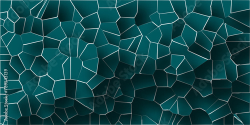 Voronoi diagram broken tiles geometric retro pattern quartz crystal seamless pattern vintage background.
