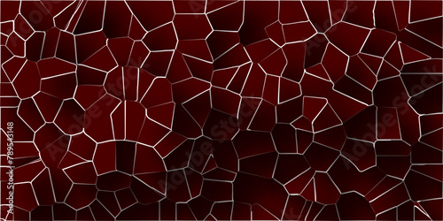 Voronoi diagram broken tiles geometric retro pattern quartz crystal seamless pattern vintage background.