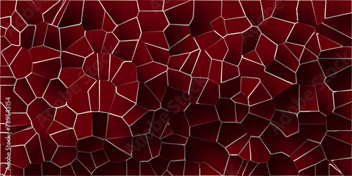 Voronoi diagram broken tiles geometric retro pattern quartz crystal seamless pattern vintage background.