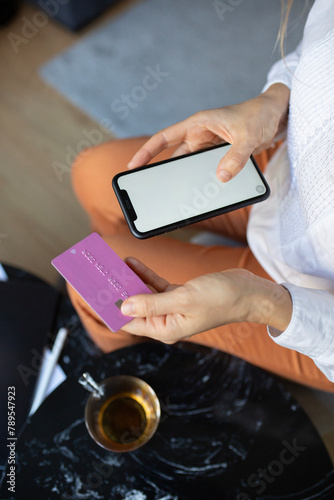 woman with phone