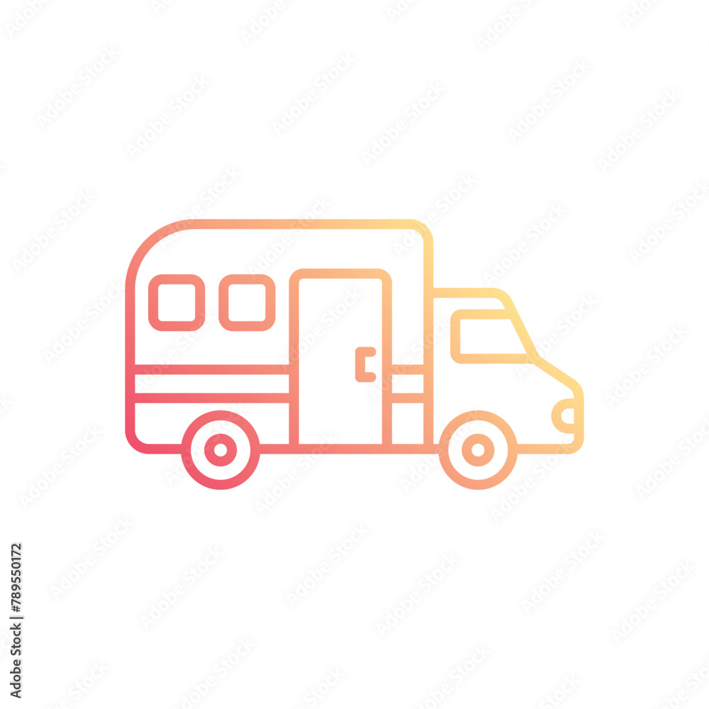 Picnic Van icon design with white background stock illustration Picnic Van icon design with white background stock illustration