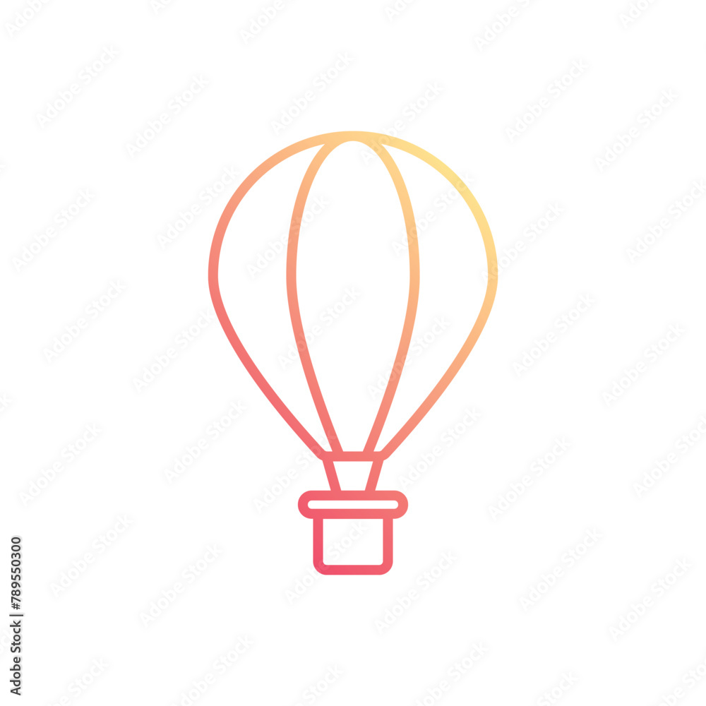 Hot Air Balloon icon design with white background stock illustration Hot Air Balloon icon design with white background stock illustration