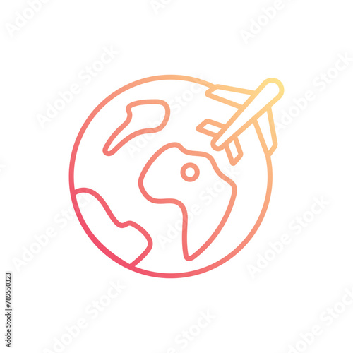 Global icon design with white background stock illustration