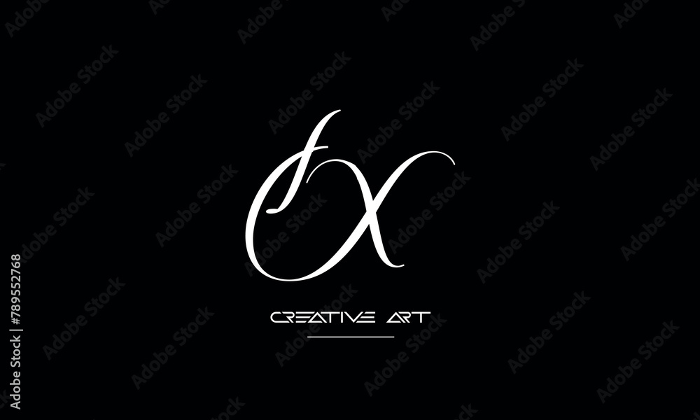 FX, XF, F, X abstract letters logo monogram FX, XF, F, X abstract letters logo monogram