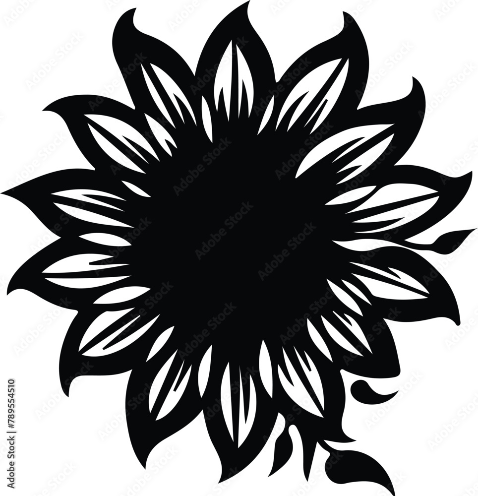 sunflower silhouette sunflower silhouette