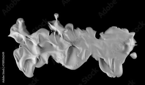 Shave foam isolated on black background, clipping path	
