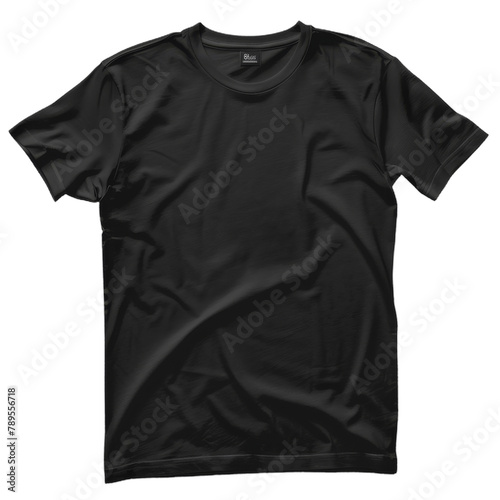 Black tshirt isolated with no background
