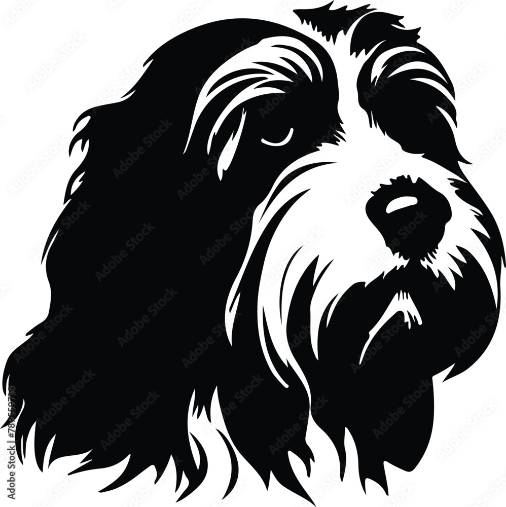 Bearded Collie silhouette