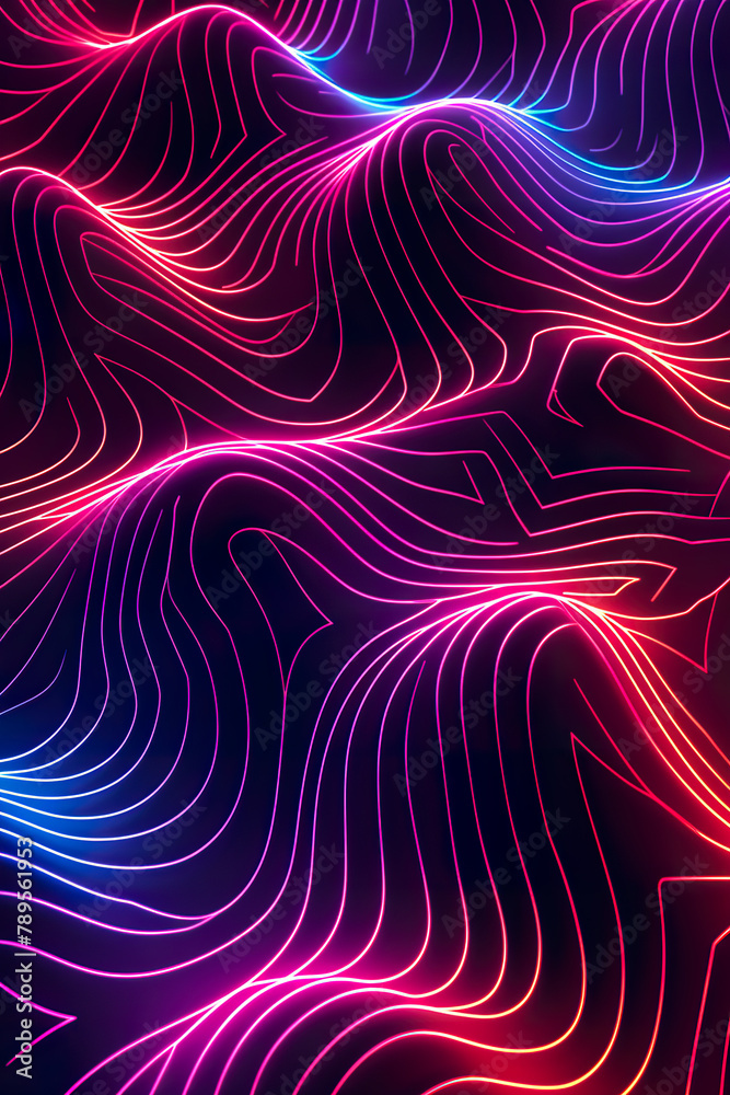 Fototapeta premium neon line seamless, illustration