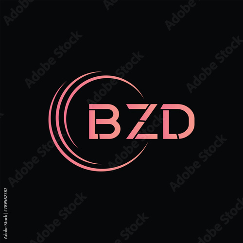 BZD letter logo abstract design. BZD unique design photo