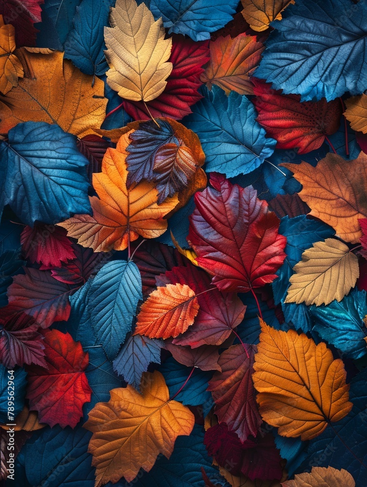 The colors are vibrant and lifelike, adding to the realism of the leaves 8K , high-resolution, ultra HD,up32K HD