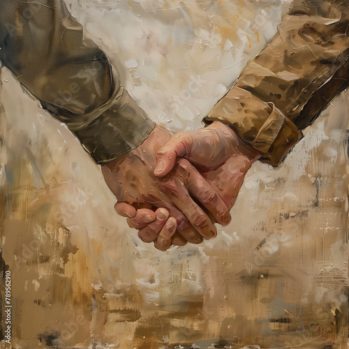 handshake between two people