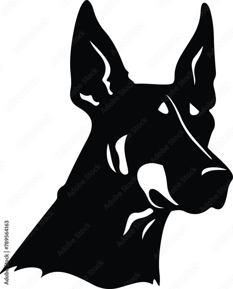 Doberman Pinscher silhouette