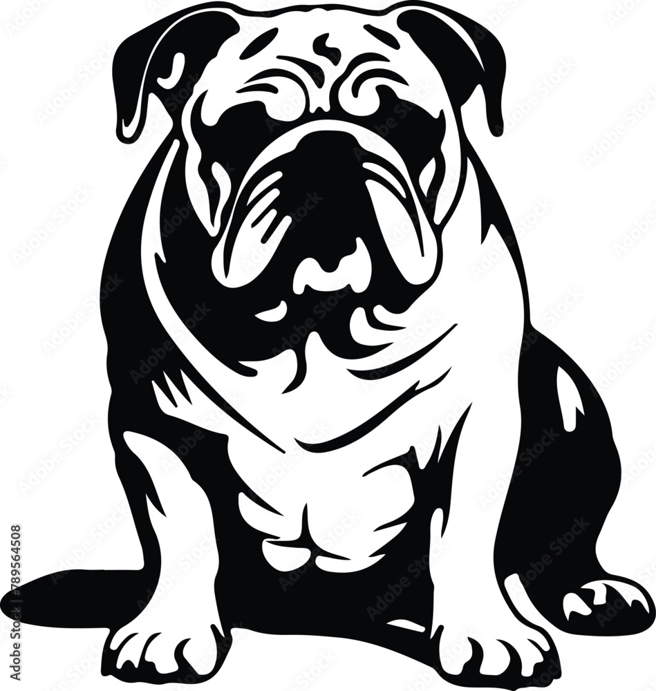 English Bulldog silhouette English Bulldog silhouette