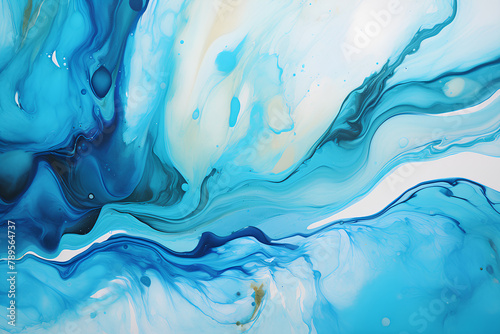 Fluid art is a type of painting that uses fluid paint background and texture photo