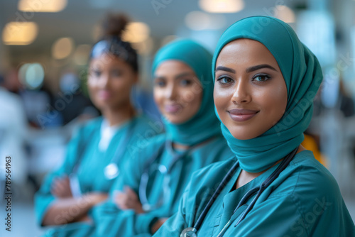 Muslim surgeon nurse,woman