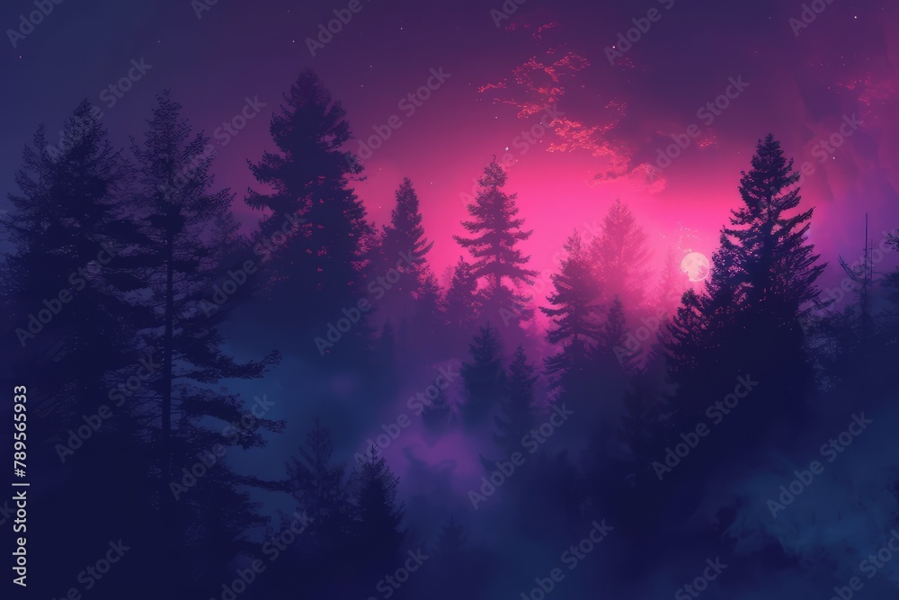 Synthwave sunrise spectacle. Pixelated dawn over nature's canvas