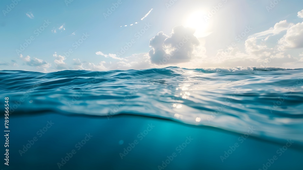 Obraz premium Calm sea water surface during day light.