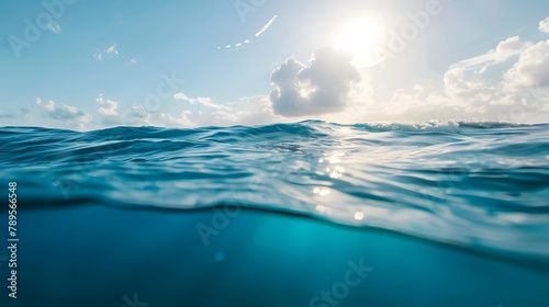 Calm sea water surface during day light.