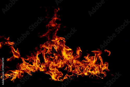 Blaze burning fire flame on art texture background. © Volodymyr