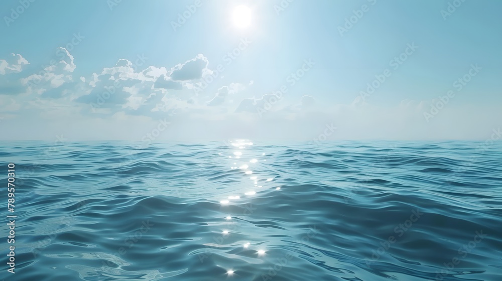 Obraz premium Calm sea water surface during day light.