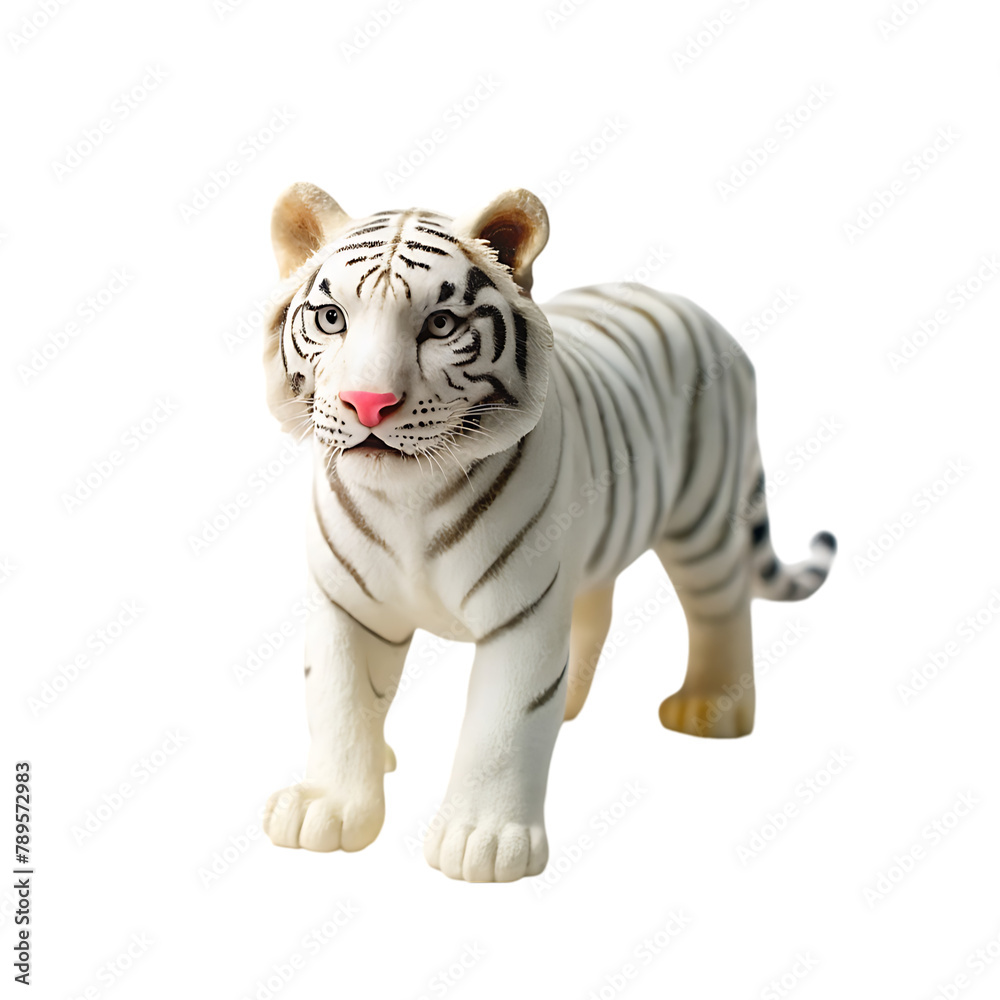 Obraz premium White tiger cub 3d render