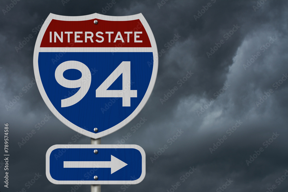I-94 interstate USA highway road sign I-94 interstate USA highway road sign